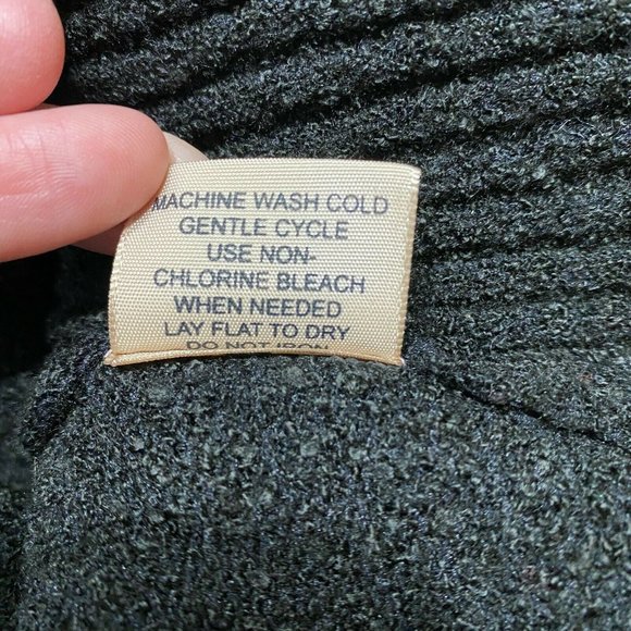 Philosophy‎ Sweater Solid Black Mock Neck Drawstring Cozy Womens Petite S - Picture 8 of 9